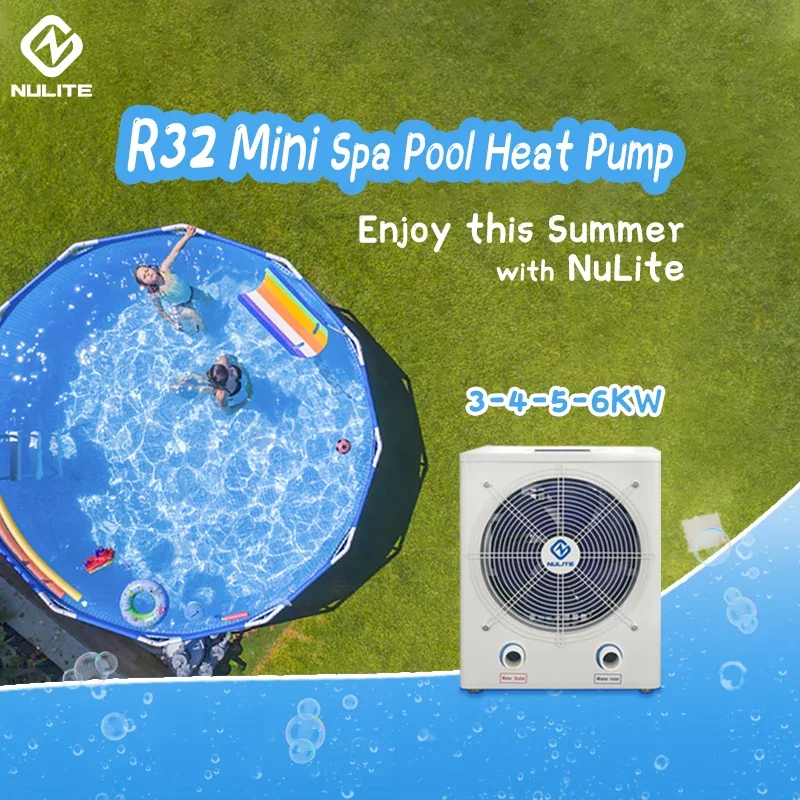 China R32 3KW 4KW 5KW 6KW Mini Portable Spa Pool Heatpump Water Heater Factory Supplier Cheap Price Swim Pool Heat Pump