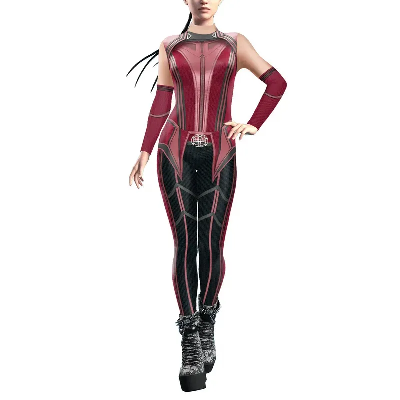 L2025l Halloween bruja escarlata Cosplay mono Wanda Django Maximoff disfraz mujer Sexy fantasía Halloween carnaval Zenti
