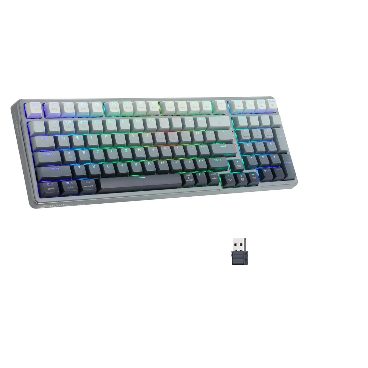 Z-99 Wireless Mechanical Gaming Keyboard Tri-Mode  BT 5.0/2.4GHz/USB-C Hot Swappable Keyboard,RGB Backlit