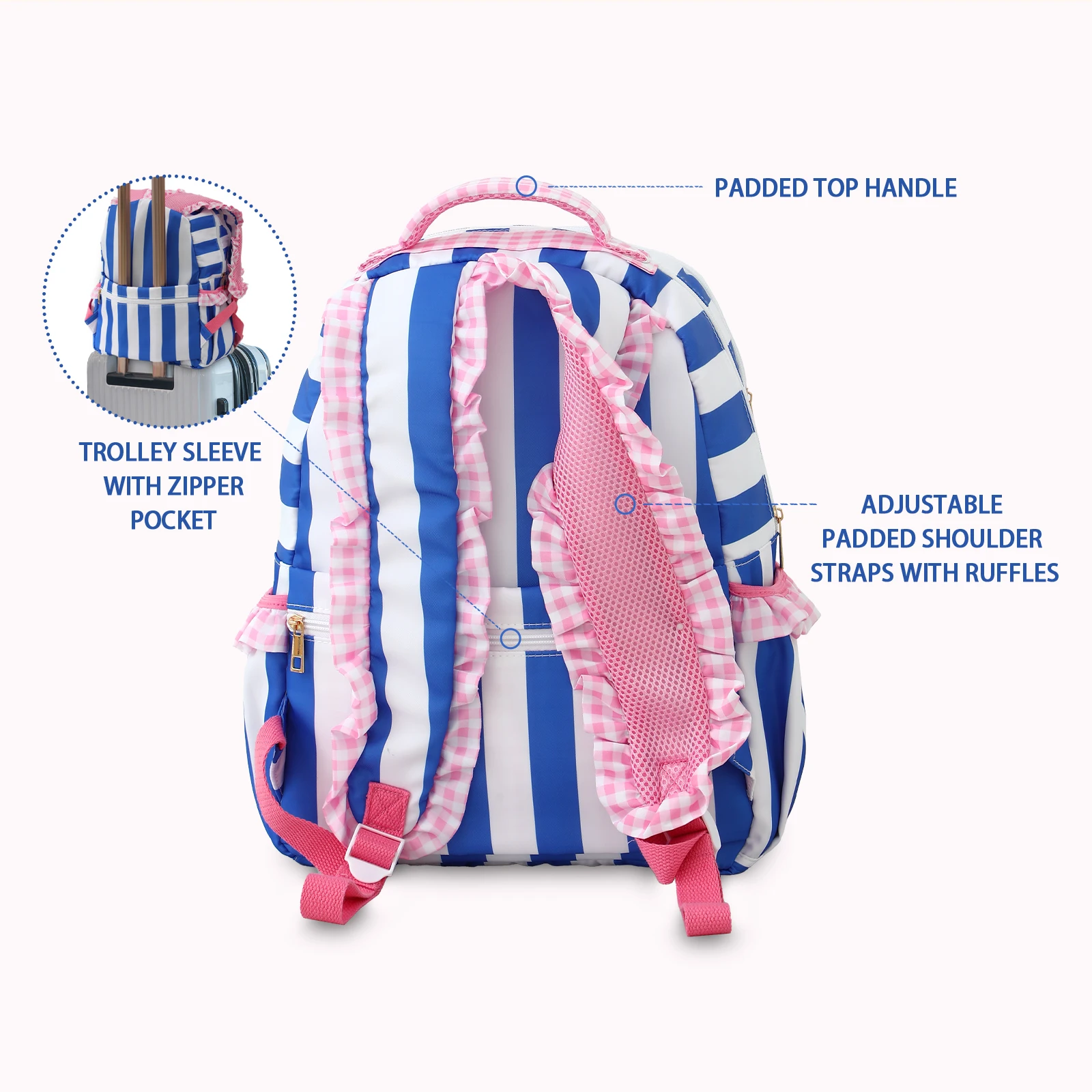 Gingham Fırfırlı Kız Sırt Çant - School Backpack Teen incelemesi ve fiyatı