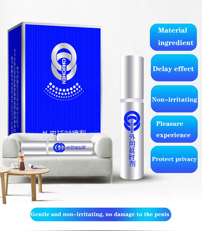 Delay Spray for Men Penis Anti-Premature Ejaculation Male Erection Prolong Amplify Enlargement 60 Minutes Products Small 2ml