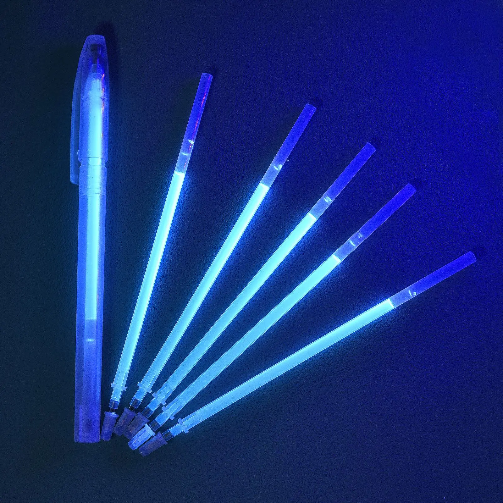 UV Invisible Fluorescent Pen Set High-Capacity Refill Pen UV Lamp Illumination Leather Sewing Markers Students Home DIY Crafts