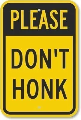 Please Don;t Honk Sign Metal Vintage Metal Sign es, Tinsigneua29160-aluminum