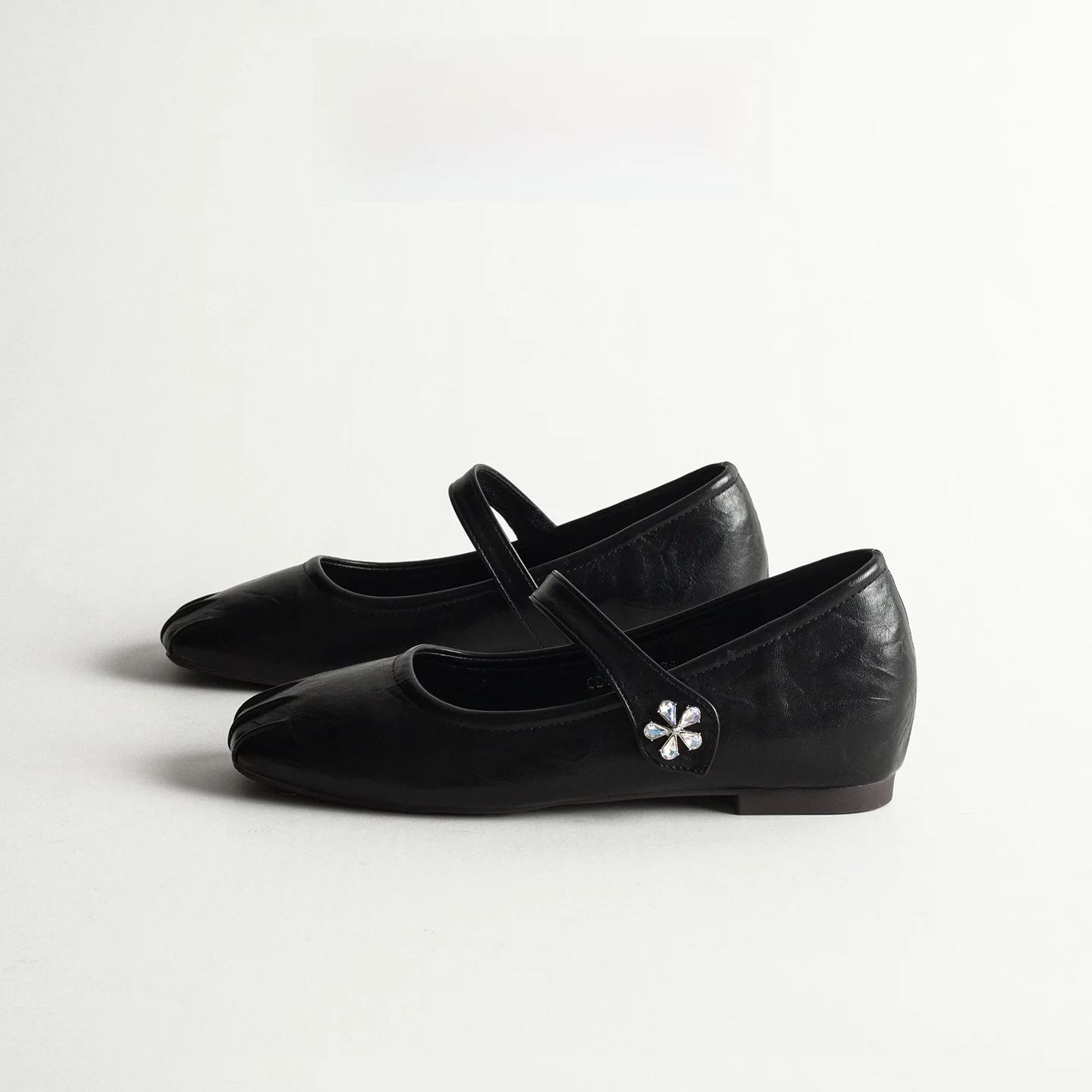 

Genuine Leather Mary Jane Ballet Flat Shoes Women's Versatile Soft Bottom Heightening Retro Slip-On Fashion Single Shoes