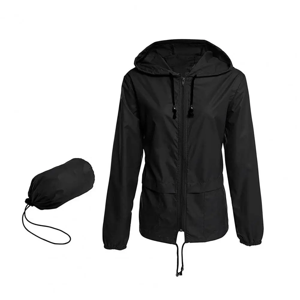 

Women Raincoat Waterproof Jacket Hiking Camping Skiing Warm Coat Outdoor Windproof Windbreaker Zipper Pockets Climbing Clothes