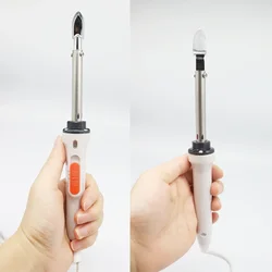 40W Mini Leather Iron Portable Ironing Tool Wrinkle Removal Repair Pure Copper Head Plastic Soldering Iron