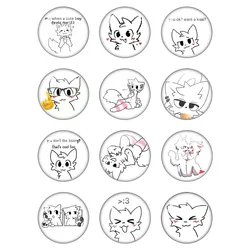 Boykisser Cat Meme Creative Kawaii Fun Pink Silly Cats 10mm-40mm Dome Photo Glass Cabochon Flat Back Making Finding Jewelry