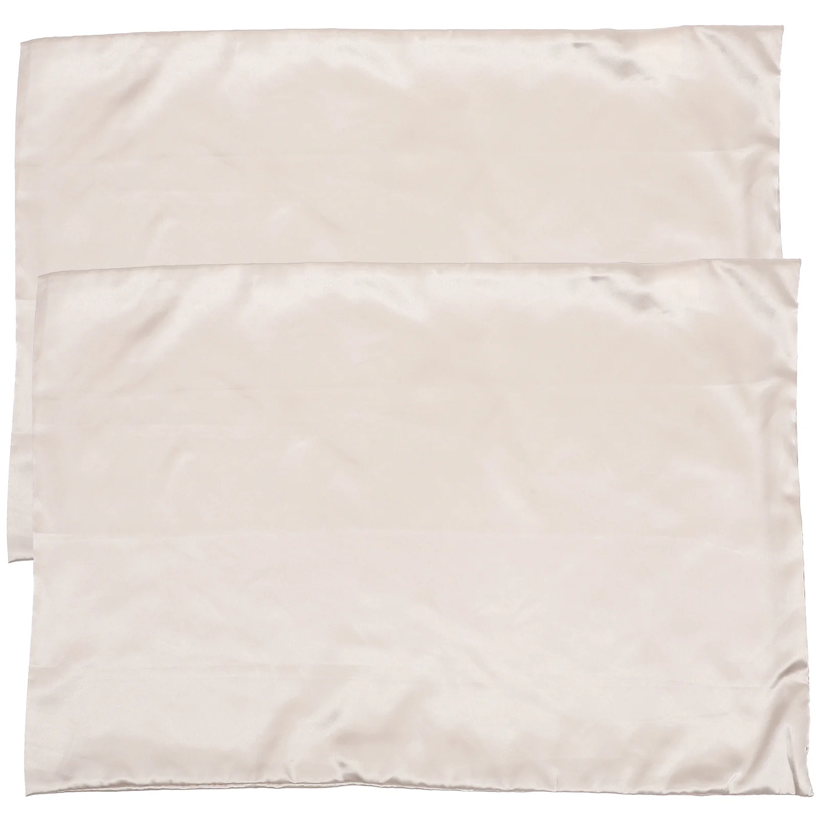 

2pcs Polyester Pillowcases Bedroom Pillow Covers Comfortable Skin-Friendly Cooling Zipper Design Washable Cushion Covers Solid