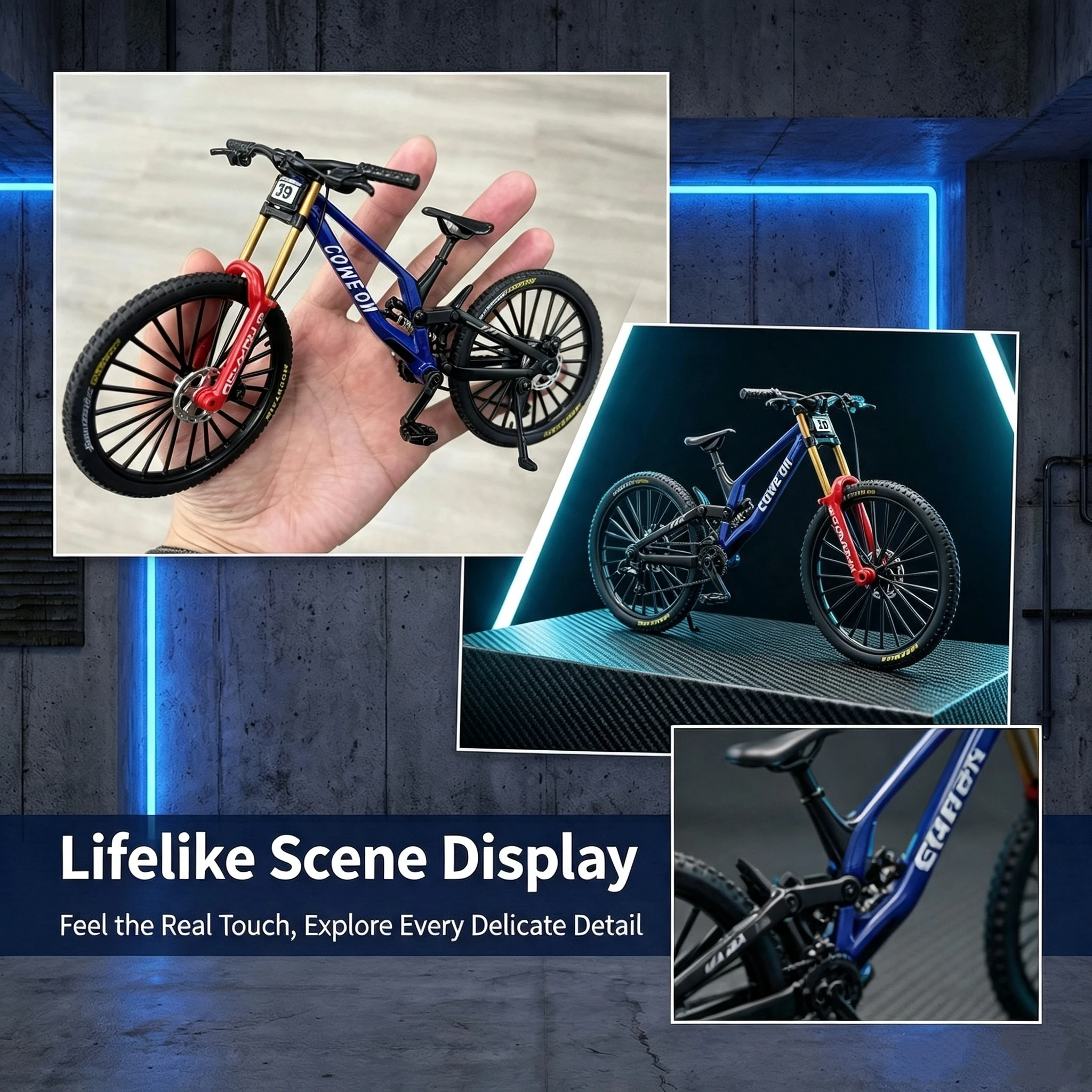 1:8 New Model Alloy Bicycle Diecast Mini Finger Bikes 39A Simulation Collection Gifts Toys for boys