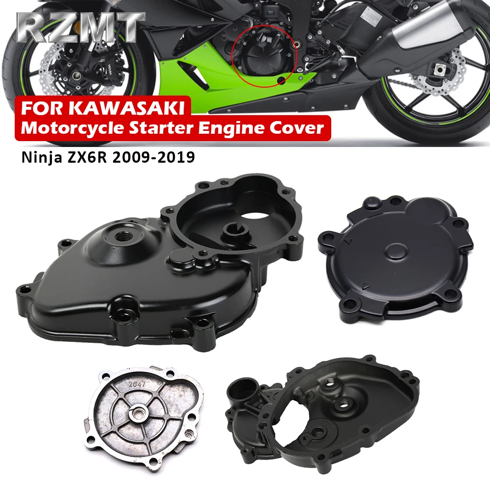 

Ninja-ZX6R 09-19 Motorcycle Right Crank Case Cover Engine Stator Crankcase Gasket For Kawasaki Ninja ZX6R 2009-2019 NinjaZX6R