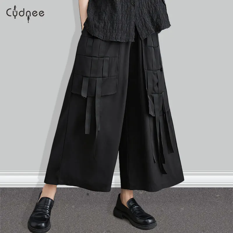 Womens Cargo Pants Baggy Wide Leg Casual Stretch Palazzo Lounge Patchwork Loose Comfy Pajama Rompers Plus Size Pantalones Slacks