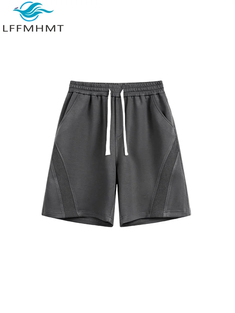 

America Style Good Quality Sport Casual Shorts for Men Summer Fashion Chic Patchwork Loose Casual Simple Basic Half Length Pants