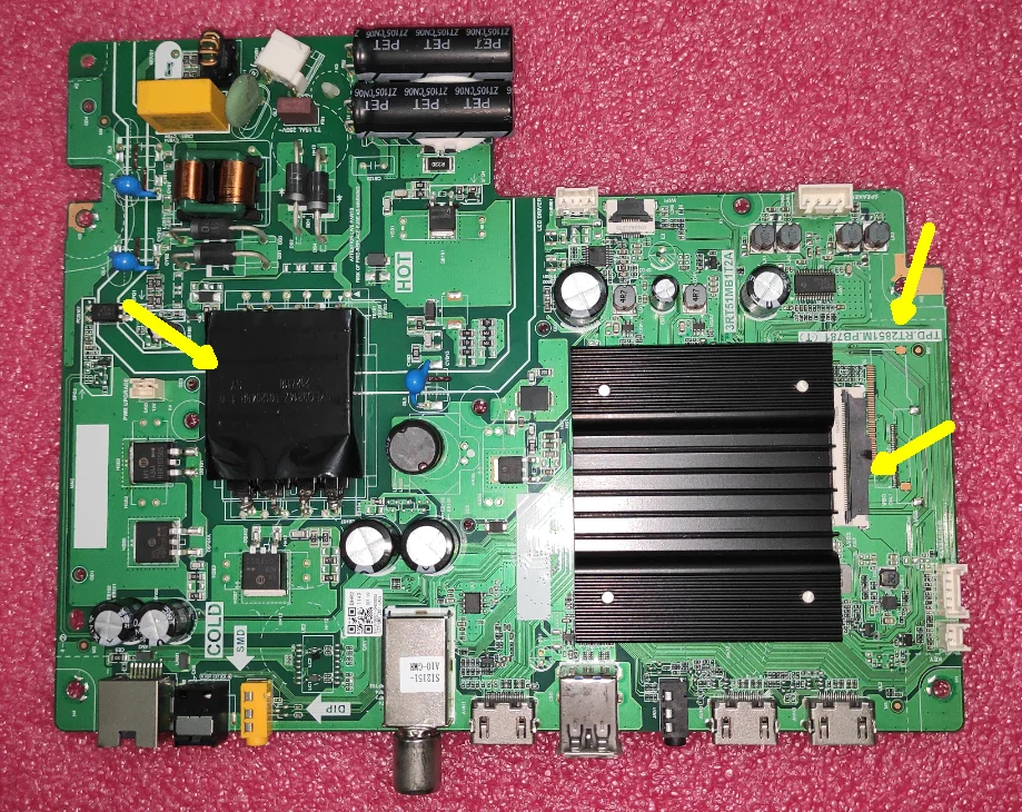 Free shipping!! TPD.RT2851M.PB781（T）） 3RT51MB1T2A    Three in one TV motherboard 16G memory WiFi network motherboard
