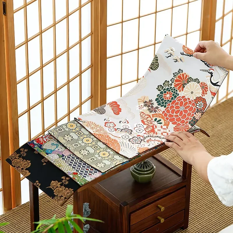 Luxury Cotton Tea Mat New Chinese Zen Style Small Table Mat Waterproof Quick Dry Foam Coffee Tea Set Accessories Sustainable