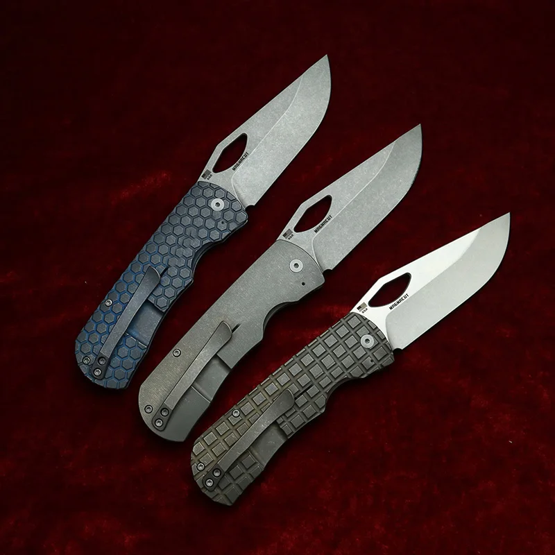 LEMIFSHE Made Dixon Titanium Handle 154CM Ceramic Bearing Pocket EDC Tool Kitchenware Fish Hunting Camping Outdoor Folding Knife