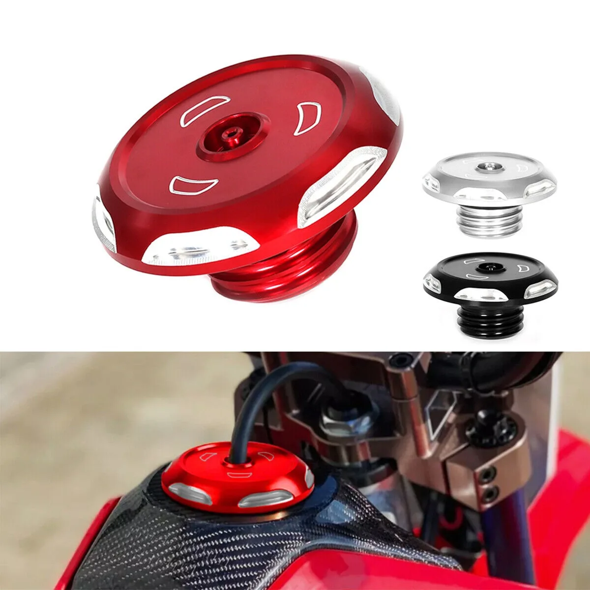 3D CNC Front Fuel Tank Gas Cap Cover For Honda CRF110 CRF110F CRF125 CRF125F 2019 2020 2021 2022 2023 2024