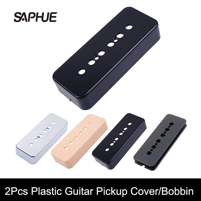 

2pcs Soapbar Guitar Pickup Cover 50mm and 52mm Pole Spacings for LP P90 Style Guitar Black/White/Yellow/Silver Available