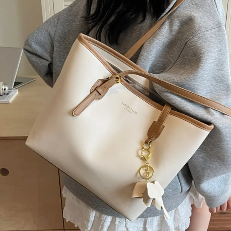 

Элегантная дизайнерская сумка-тоут из натуральной кожи для женщин, большая вместительная сумка через плечо для шопинга, премиум-класса