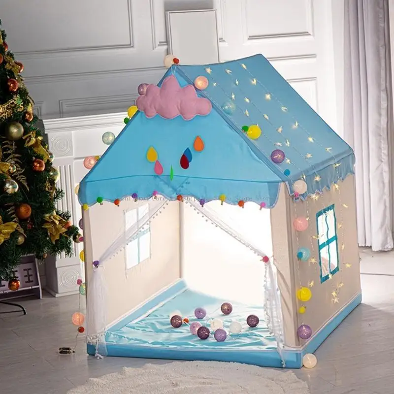 Enfants portables tente pliante tentes enfants bébé jouent maison grandes filles rose blue princesse château room décorations