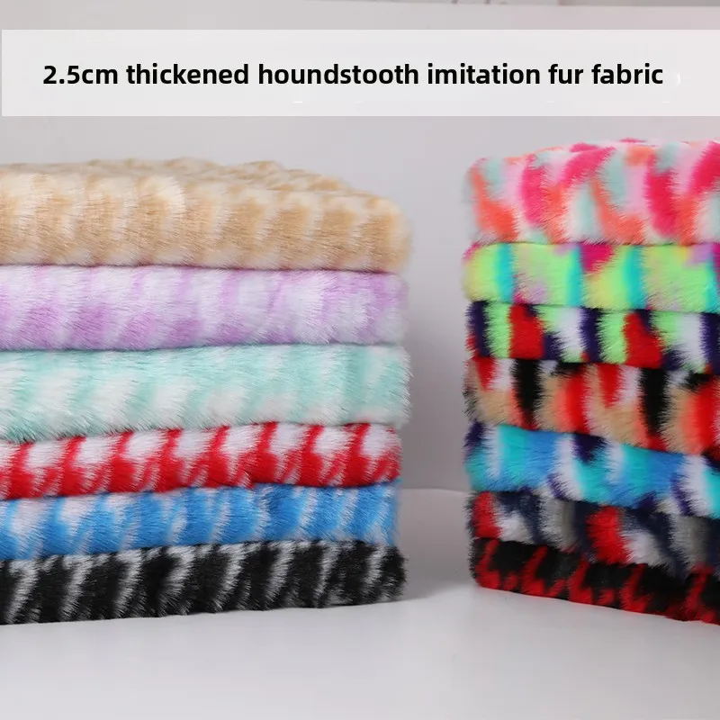 

Imitation Rabbit Fox Artificial Fur Plush Fabric for Thickened Clothing Decorative Sofa Carpet Cloth Diy Sewing Material