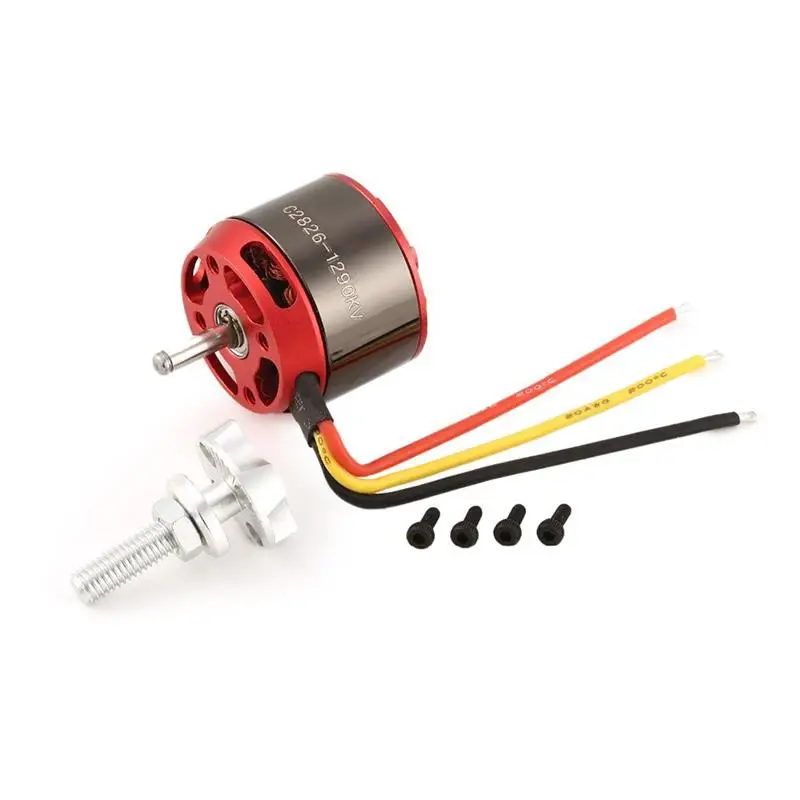 

RC Brushless Motor, C2826 2826 1290KV 2-4S 5mm Outrunner Brushless Motor - RC FPV Fixed Wing Drone Airplane Aircraft Fit 1290