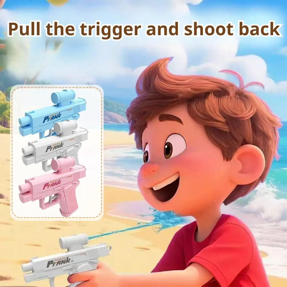 Pistola de agua Glock Manual, juguete para natación de verano, playa, Mini pistola de agua de alta presión, 3 colores disponibles, pistola de agua continua de juguete