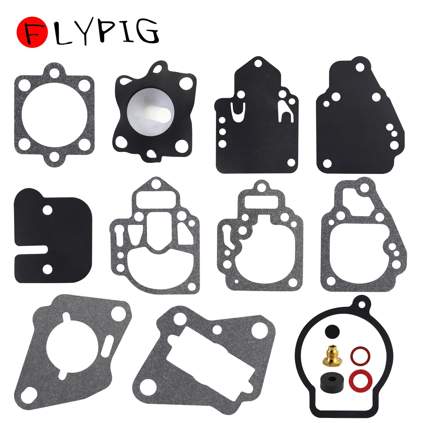 18-7212 Carburetor Rebuild Kit for Many Mercury Mariner Outboards 6 8 9.9 10 15 20 25 HP 2cyl Boat Motor Parts 1395-97611