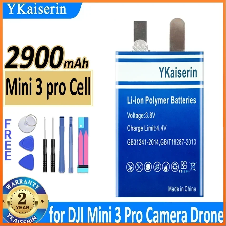 YKaiserin 2900mAh New for DJI Mini 3 Pro Cell Avata 723861 3850 3.69V Battery Cells Warranty 2 Years