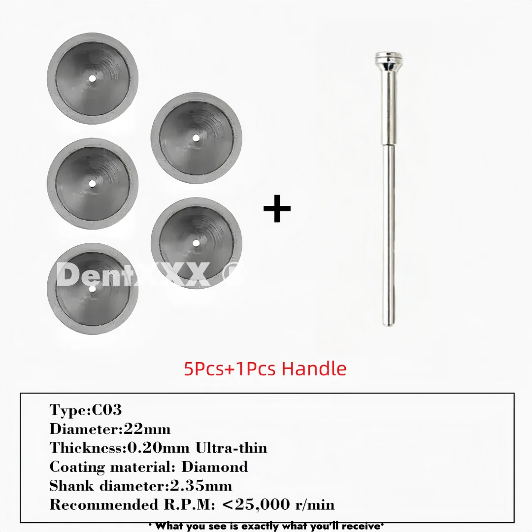 Ultra-Thin Double-Sided Diamond Grinding Discs – 0.20mm Cutting & Polishing Blades with 2.35mm Shank