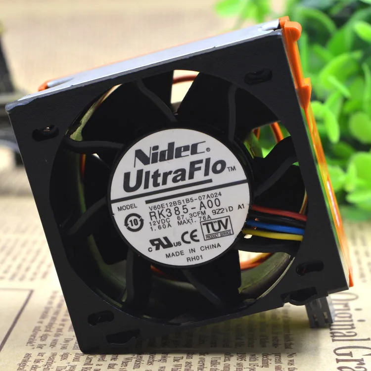 6038 12V 1.6A RK385-A00 4WIRES SERVER DEDICATED BALL FAN