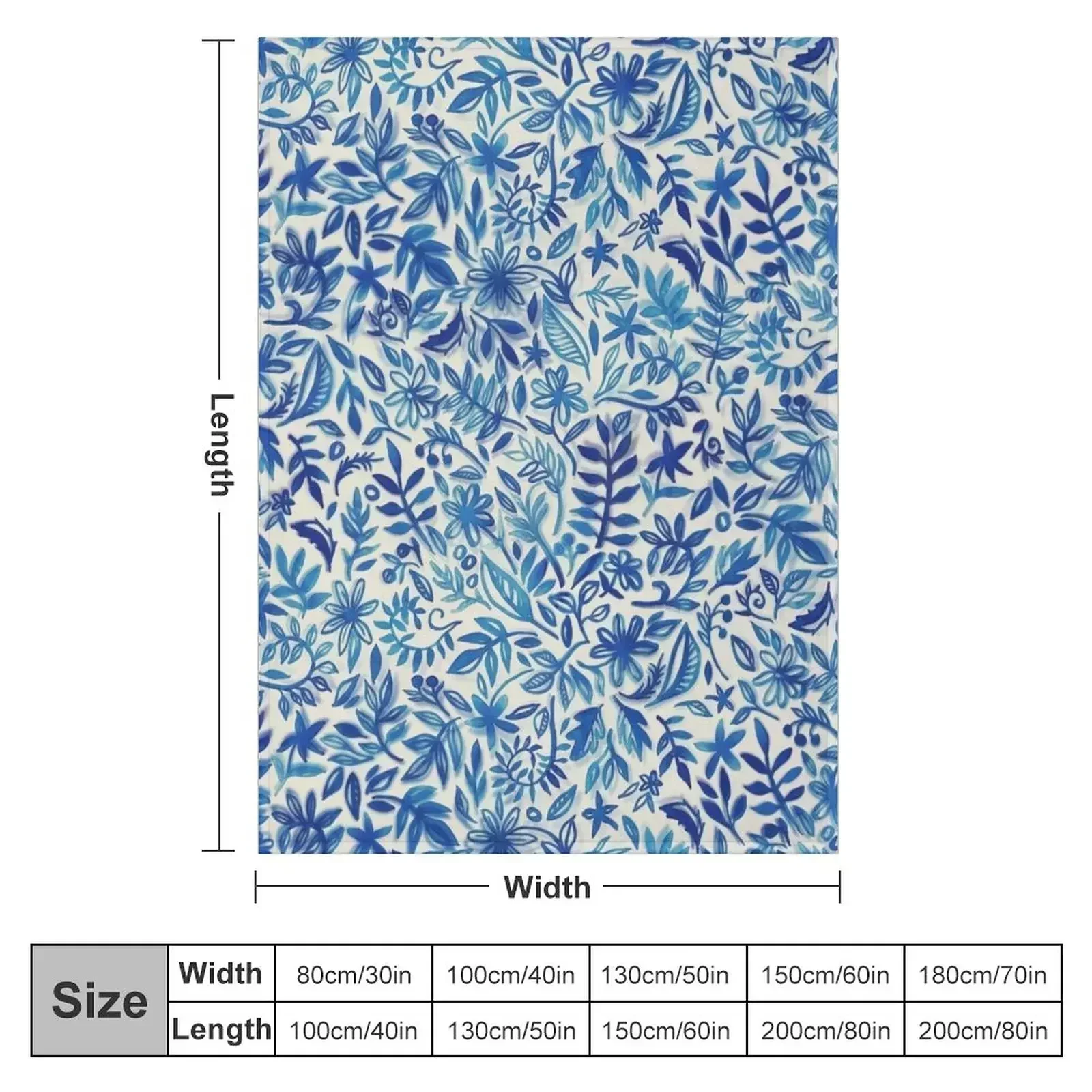 Floating Garden - a watercolor pattern in blue Throw Blanket bed plaid Decorative Sofa Bed linens For Baby Hairys Plaid Blankets