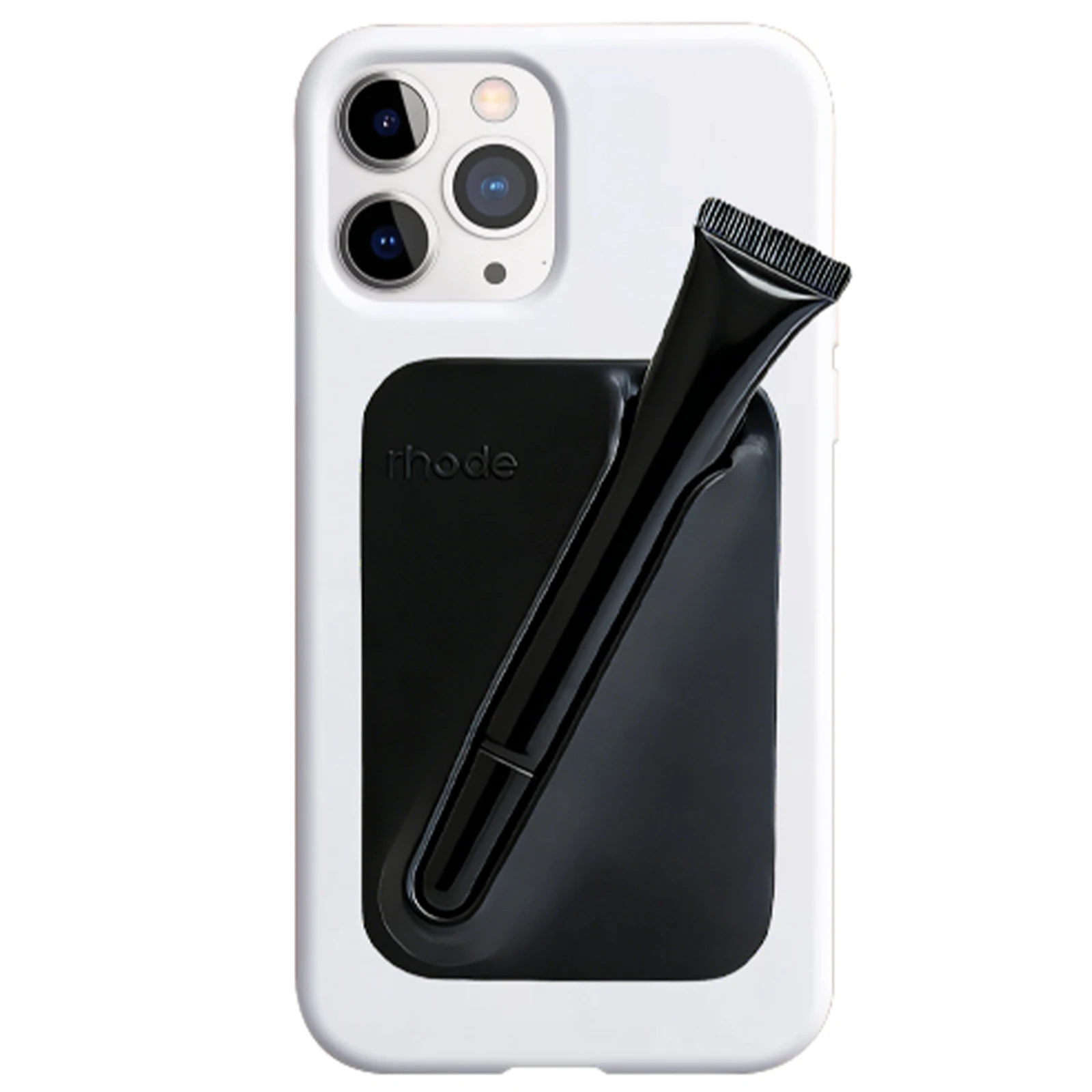 Adhesive Lip Gloss Balm Holder Non-Slip Silicone Lipgloss Holder Self-Adhesive Lip Protective Case for Most Phone Models