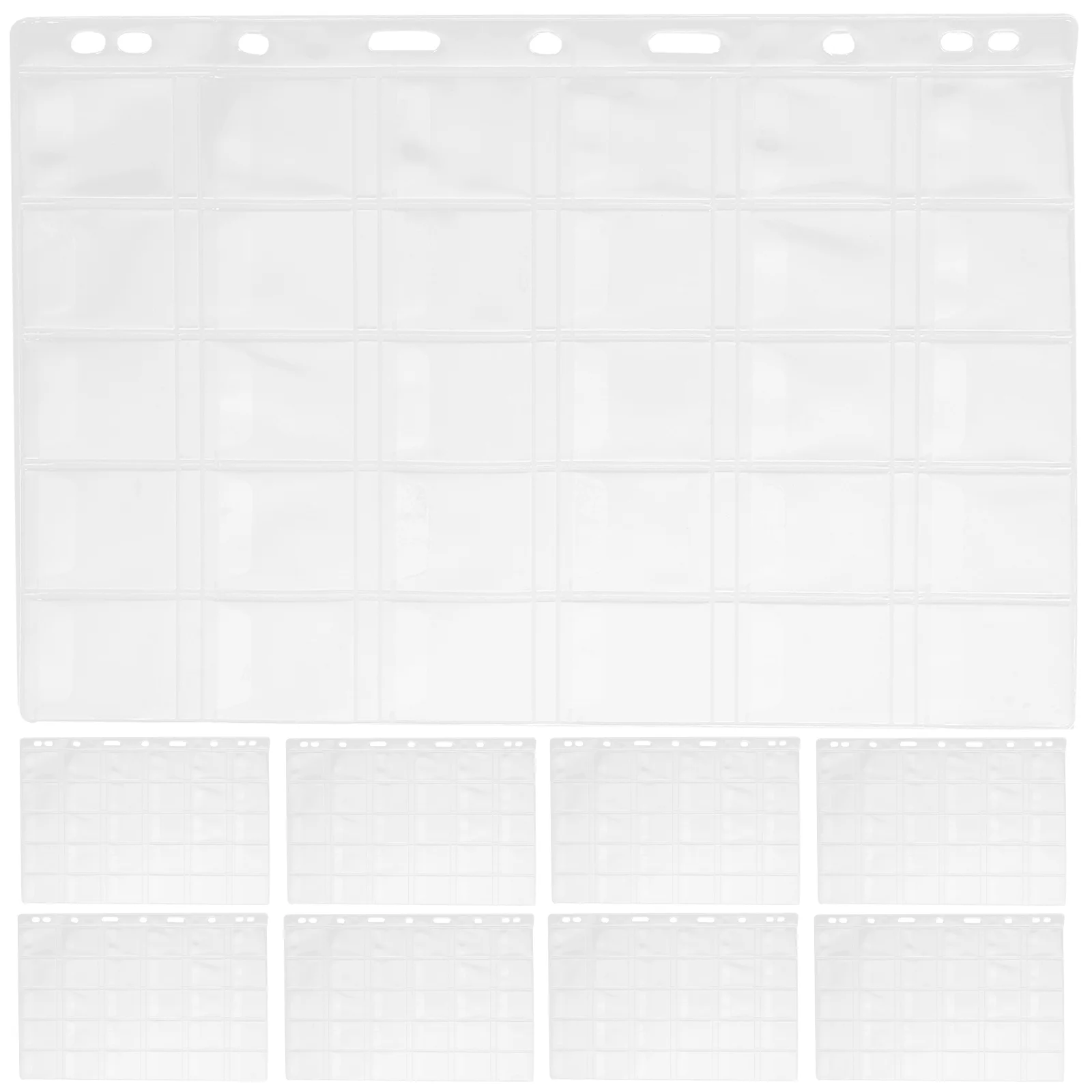 10 Sheets Coin Collection Page Binder Clips Bags Sleeves Plastic Holders Photo Album Pvc Albums for Collectors