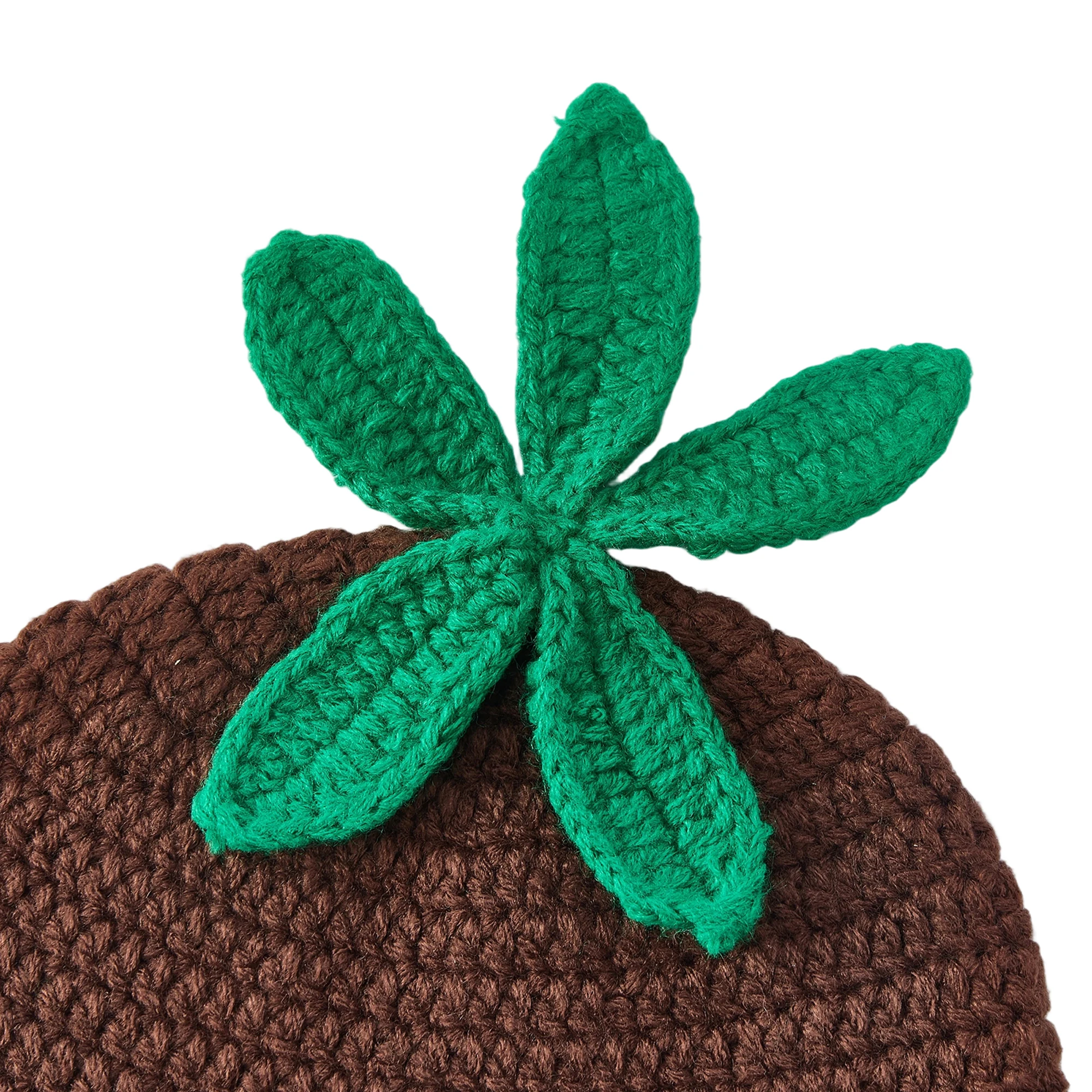 Boys Girls Warm Infant Boys Girls Crochet Leaves Plant Leaves Infant Warm Winter Cap Autumn Professional