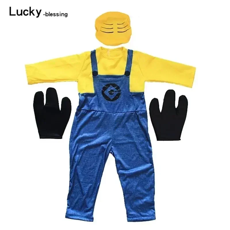 Full Family Cosplay Anime School Boy/Girl Dress Jumpsuits Kids Adult Masquerade Party Despicable Me Costumes Halloween Clothes