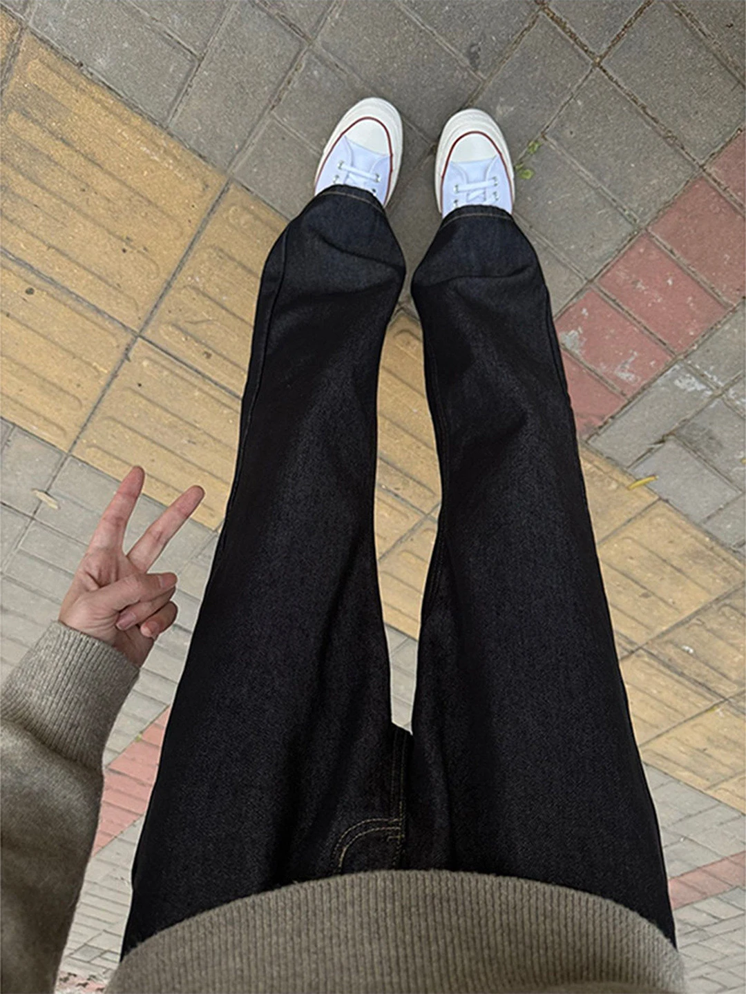 

Bla Original Denim Straight Leg Men's Jeans mid Waist Micro Flared Pants Cleanfit Sle Casual Wear All Seasons