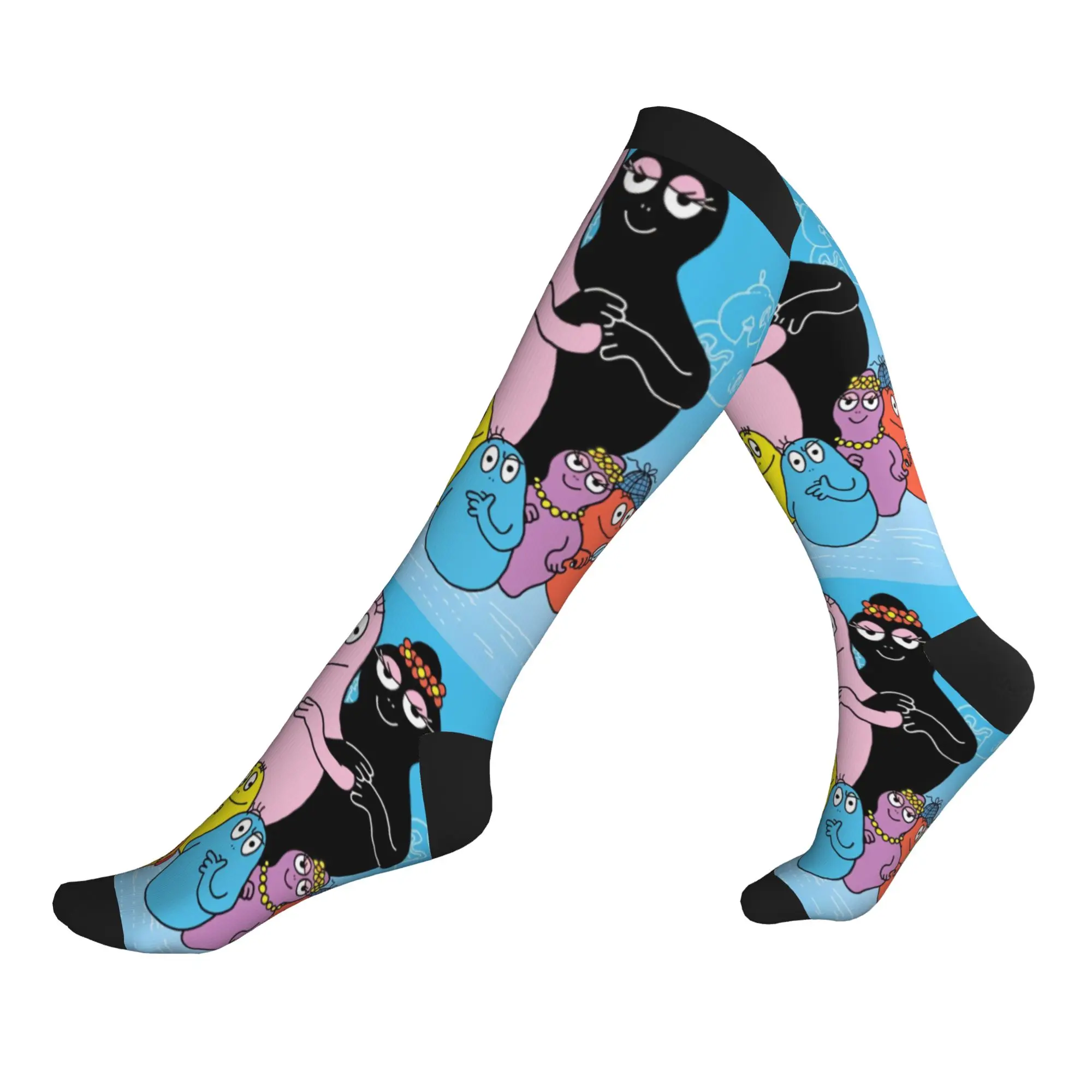 Barbapapa Family Dress Socks for Men Women Warm Fashion Anime Manga Sports Compression Socks