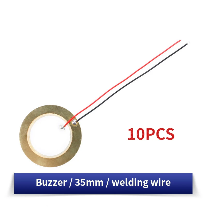 5/10/20 Buah Buzzer Piezoelektrik Piezo Keramik Pelat Wafer Elemen Piezo Diameter 12MM 15MM 18MM 20MM 27MM 35MM 50MM dengan Kawat