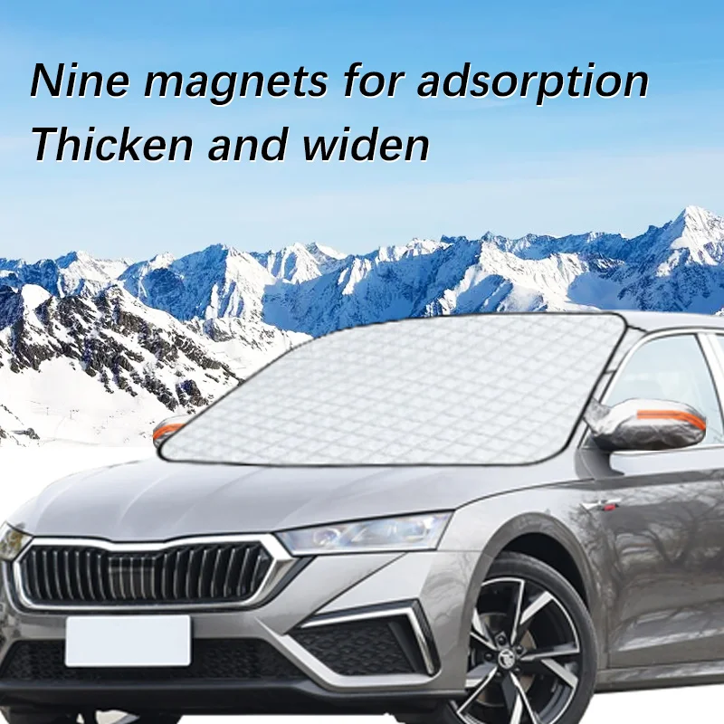 Magnetic Car Windshield Snow Cover Winter Ice-Frost Guard Sun Shade Protector For Skoda Octavia 2007-2024 Exterior Accessories