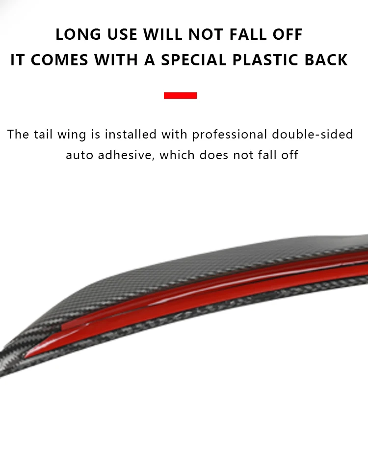 Heenvn ABS Carbonfaser-Spoiler für Tesla Model Y Juniper 2025 2026 Heckklappenspoiler Original Modifiziertes Auto-Exterieur – Detail 5