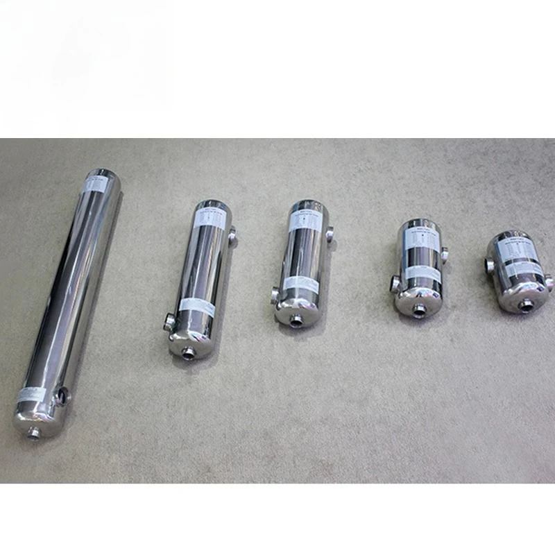 Stainless Steel Three Pass Tube Heat Exchanger Swimming Pool Spa Hot Cold Water Heating Cooling Heat Exchanger