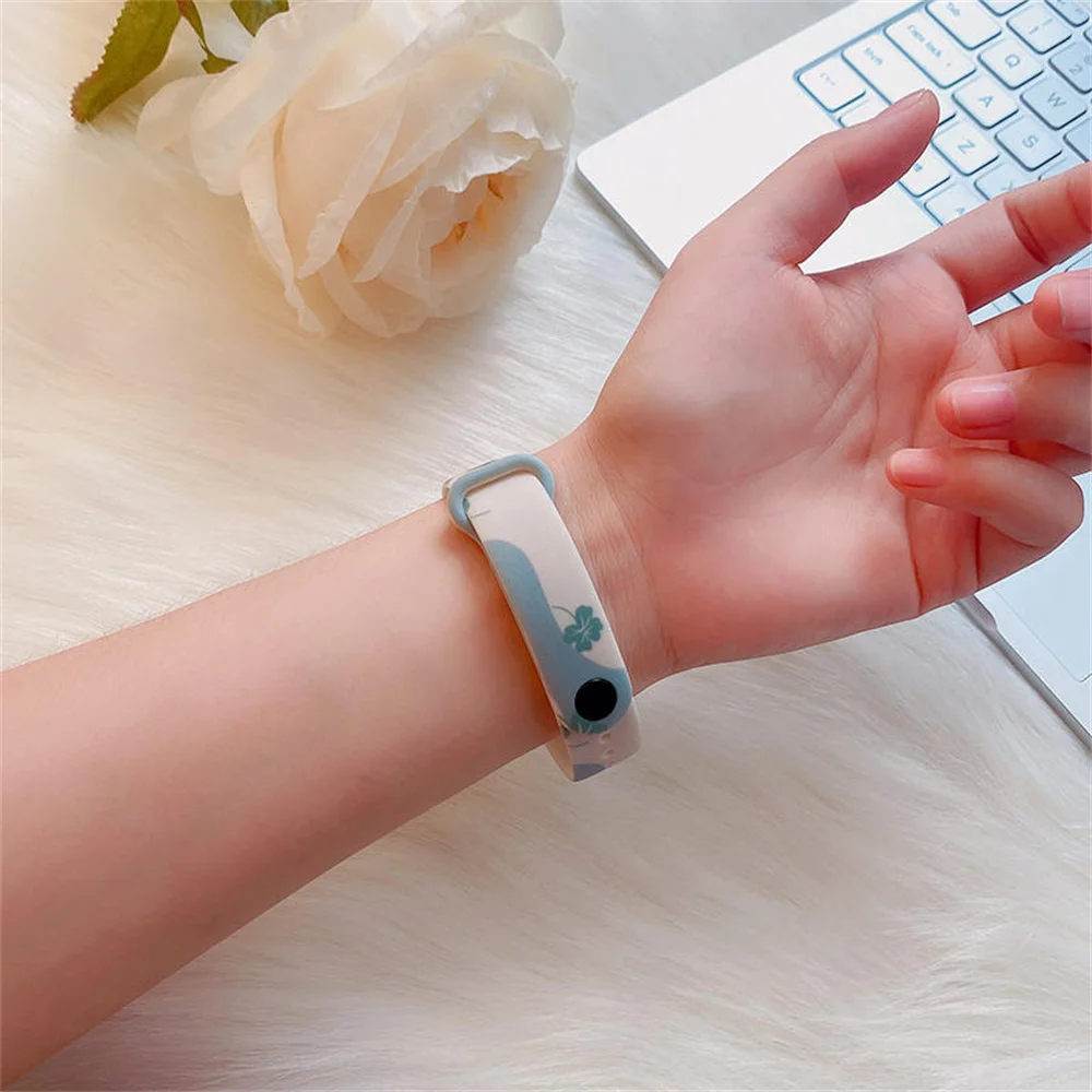 موضة حزام الساعات بولي TPU شريط للرسغ ل Xiaomi Mi Band 7 6 5 4 3 Morandi اللون سوار MiBand 5 6 7 Correa معصمه اكسسوارات