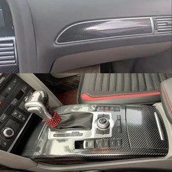 For Audi A6 C6 2005-2011 Interior Central Control Panel Door Handle Carbon Fiber Stickers Decals Car styling Accessorie