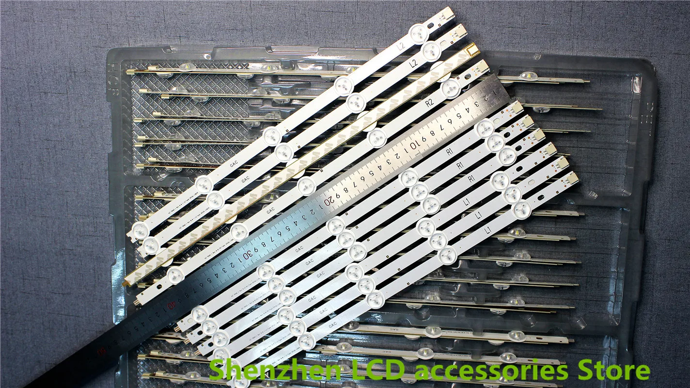 2ชุด = 20ชิ้น42นิ้วใช้ LG 6916L-1338A 6916L-1339A 6916L-1340A 6916L-1341A R1 + L1 = 82.4ซม.R2 + L2 = 82.4ซม.2ชุด = 20PCS