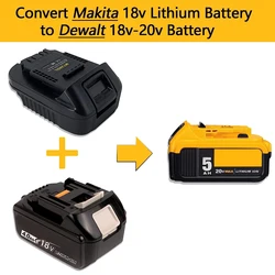 MT20DL Battery Adapter For Makita Convert to for Dewalt 18V 20V Tools for Makita Bl1830 Bl1840 Bl1860 Bl1815 Li-Ion Battery