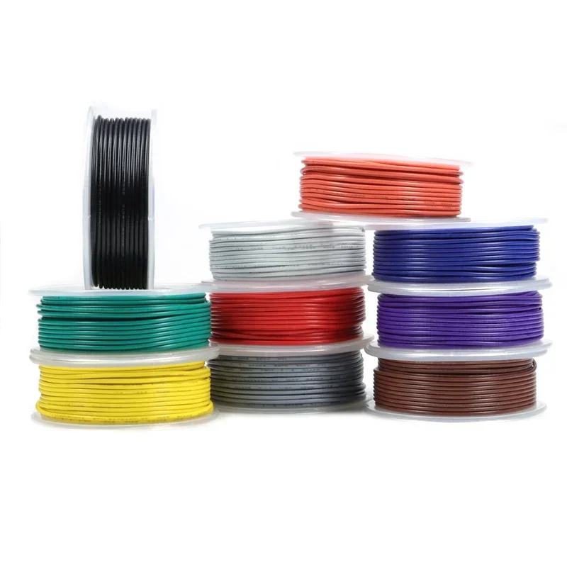 10 Colors Ultra Soft Silicone Wire 30/28/26/24/22/20/18/16AWG 200℃ Silicone Rubber Insulated Tinned Copper Heat-resistant Cable image 6