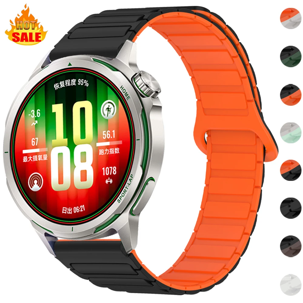 20mm 22mm Magnetic Strap for Huawei Watch GT Runner 2 GT6 Pro GT5 GT4 5Pro 3 GT2 SE 46mm for Samsung Galaxy Sport Silicone Bands