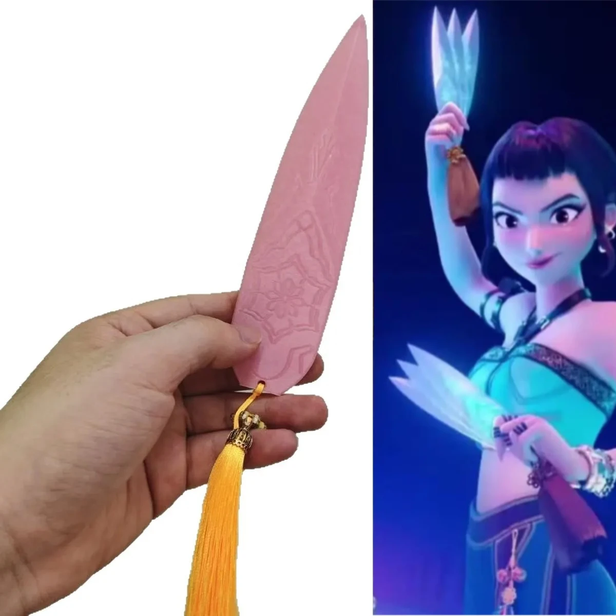 신제품 2026 애니메이션 코스프레 소품 Kpop 데몬 헌터즈 조이 무기 던지기용 칼 휴일 파티 코스프레 액세서리 소녀 선물