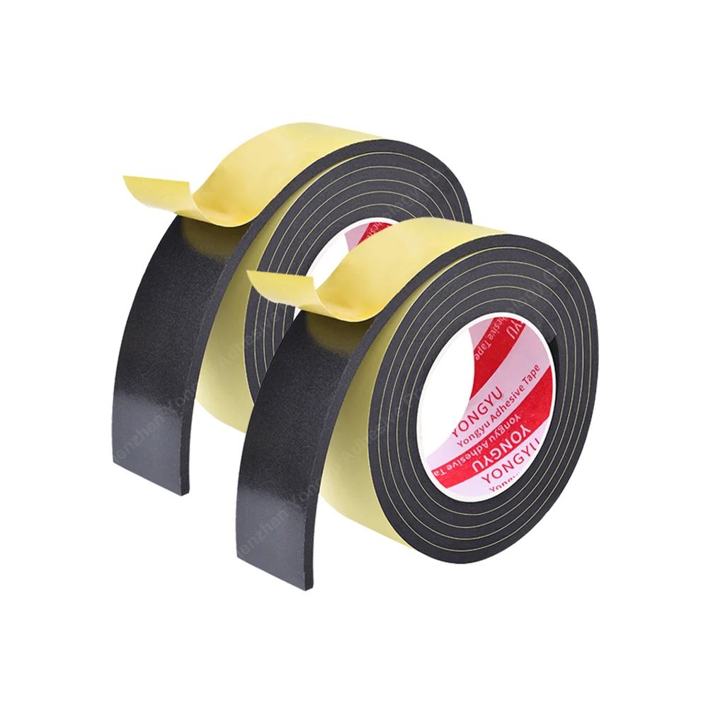 

Single Sided Black Foam Tape 5-Meter EVA Car Sound Insulation Waterproof Packaging Shock Absorption Sealing Air Conditioning