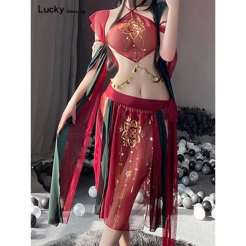 Chinese Style Folk Dance Sexy Adult Costumes 2022 New Chinese Traditional Dress Improved Female Costume Cosplay Vintage Clothing